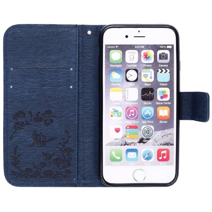 iPhone 7 Case,iPhone 7 Wallet Case,Phezen Serect Garden Series Butterfly Flower Bling Diamod Inlaid PU Leather... N24