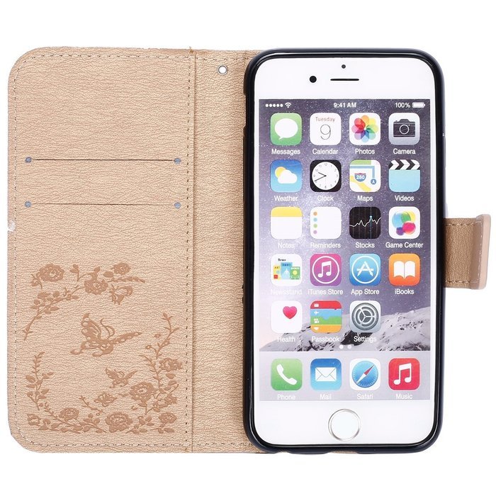 iPhone 7 Case,iPhone 7 Wallet Case,Phezen Serect Garden Series Butterfly Flower Bling Diamod Inlaid PU Leather... N27