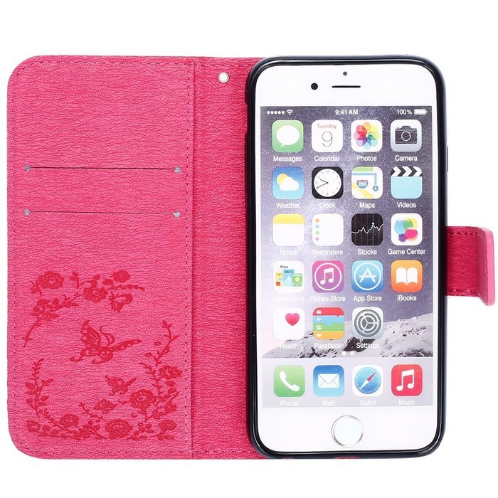 iPhone 7 Case,iPhone 7 Wallet Case,Phezen Serect Garden Series Butterfly Flower Bling Diamod Inlaid PU Leather... N32
