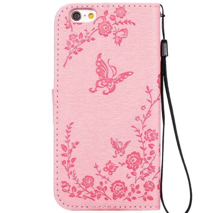 iPhone 7 Case,iPhone 7 Wallet Case,Phezen Serect Garden Series Butterfly Flower Bling Diamod Inlaid PU Leather... N35