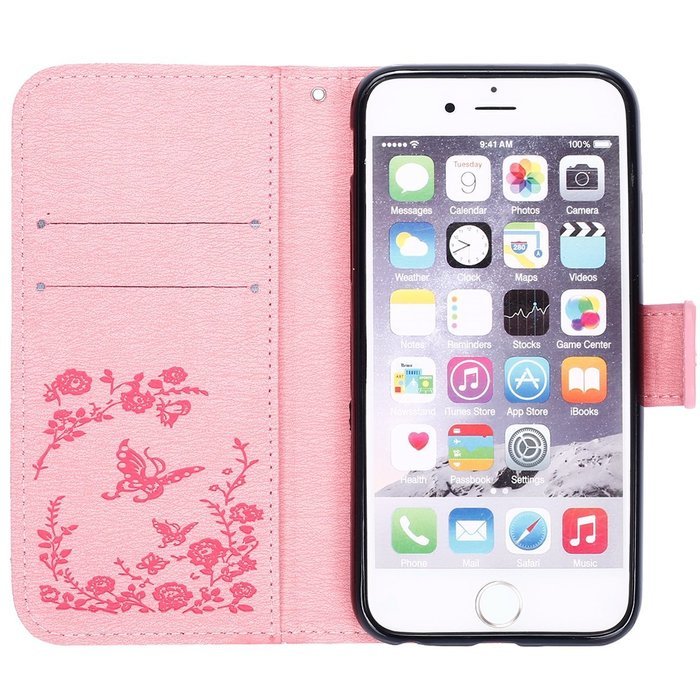 iPhone 7 Case,iPhone 7 Wallet Case,Phezen Serect Garden Series Butterfly Flower Bling Diamod Inlaid PU Leather... N38