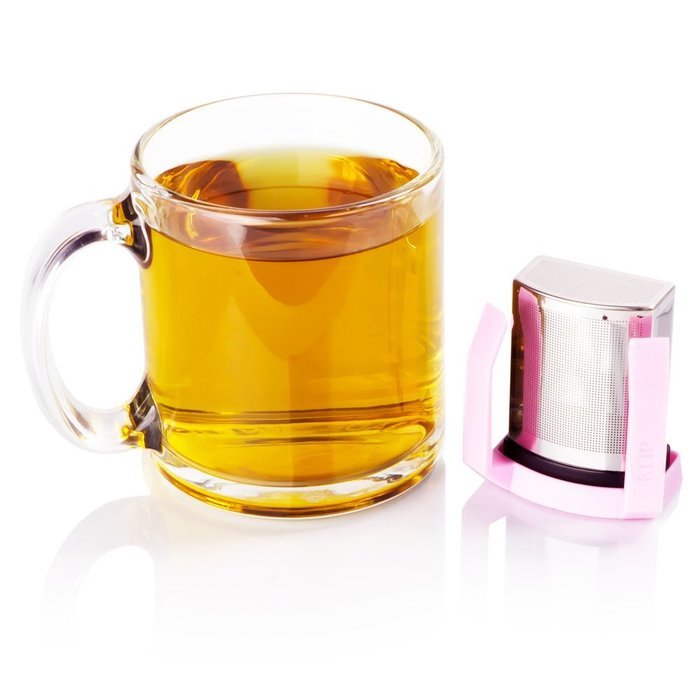 Boco Clip On Tea Infuser Brewer For Office w/ Drip Catcher. Sip While Brewing Too! (KLiP - Sky Blue) N11