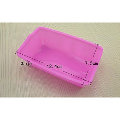 Y&XL&H Silicone Bakeware Chocolate Cake Jelly Pudding Mold With Baking Oven Silicone Mold (Rectangle) (Color Random)