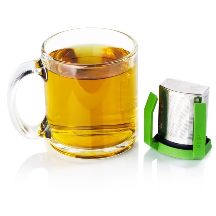 Boco Clip On Tea Infuser Brewer For Office w/ Drip Catcher. Sip While Brewing Too! (KLiP - Sky Blue) N18