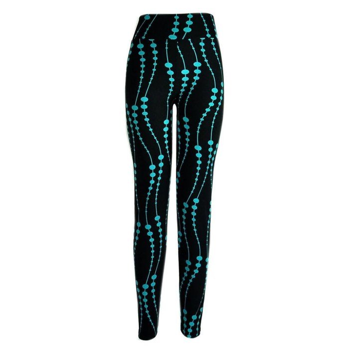 PHOTNO High Waist Fitness Yoga Sport Pants Printed Stretch Nine Points Leggings N2