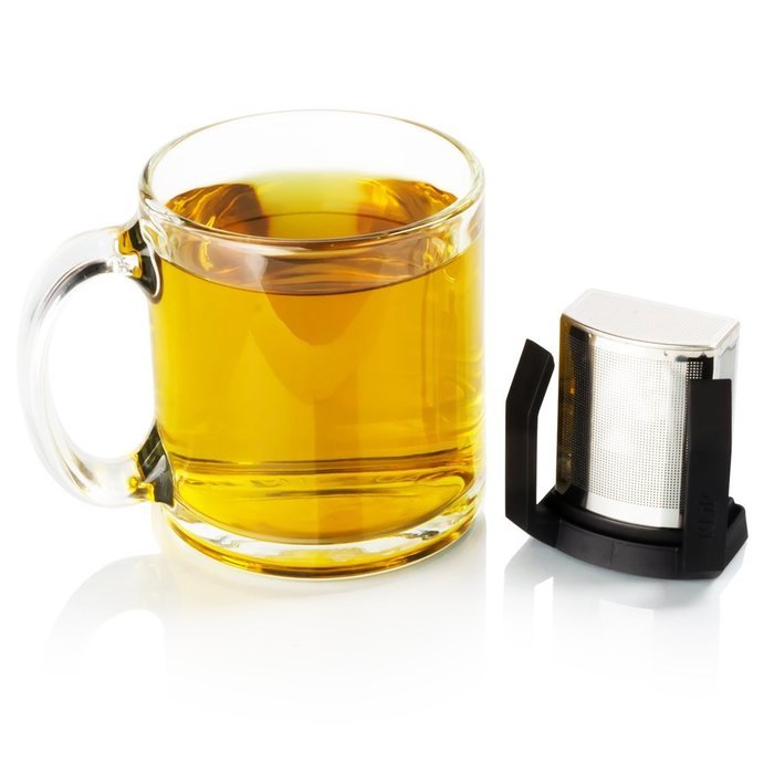 Boco Clip On Tea Infuser Brewer For Office w/ Drip Catcher. Sip While Brewing Too! (KLiP - Sky Blue) N19