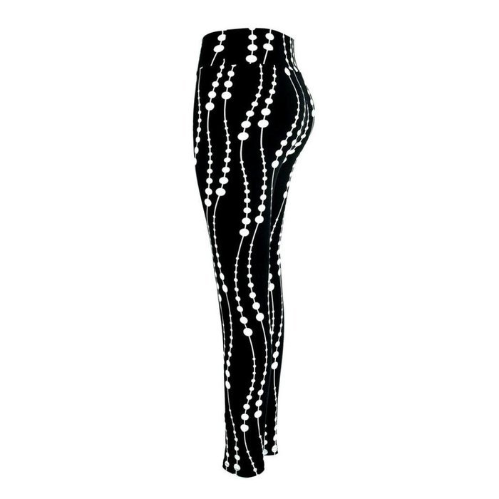 PHOTNO High Waist Fitness Yoga Sport Pants Printed Stretch Nine Points Leggings N3