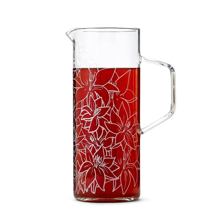 Poinsettia Glass Pitcher by Teavana N2