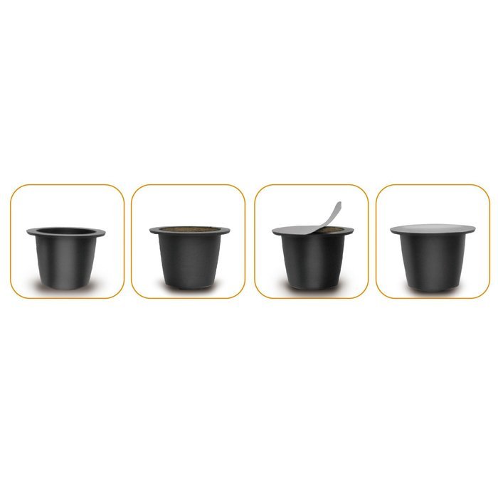 C&M 02 - 100pcs Black Color New Empty Capsule Compatbile All Include The Lastest Nespresso Machines (Fillable... N5