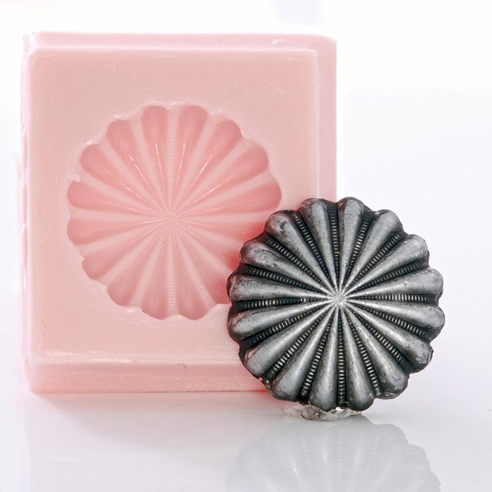 Silicone Mold Starburst Western Concho Easy to use with Chocolate, Fondant, Candy, Mint, Resin, Polymer Clay,... N5