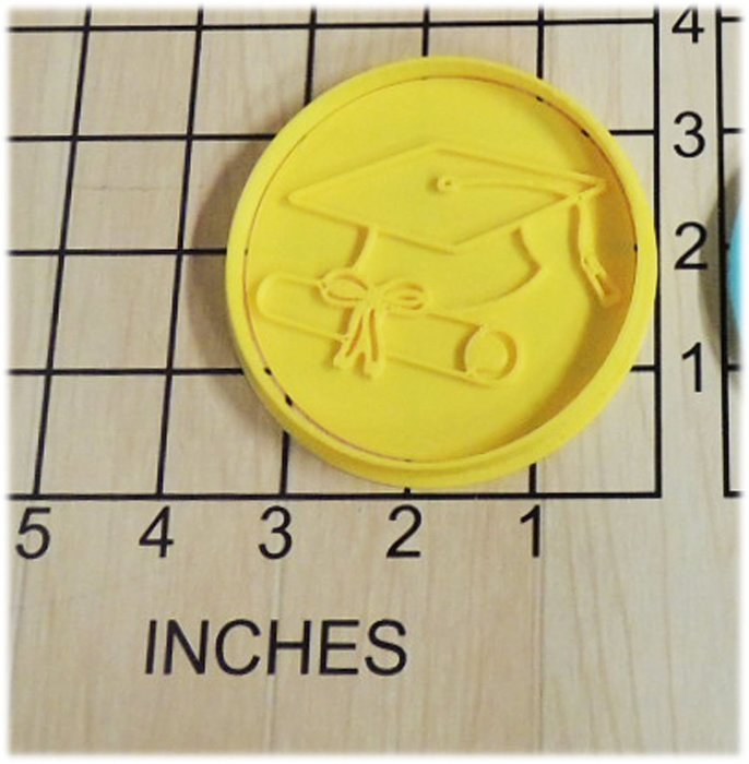 Graduation Cap and Diploma Cookie Cutter and Stamp #1077 N2
