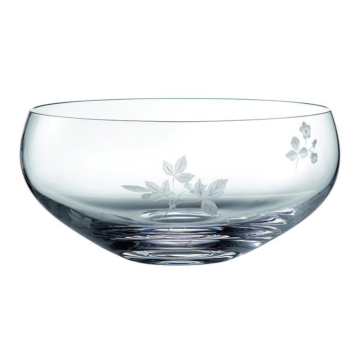 Wedgwood Wild Strawberry Glass Salad Bowl, 4.3-Inch, Clear