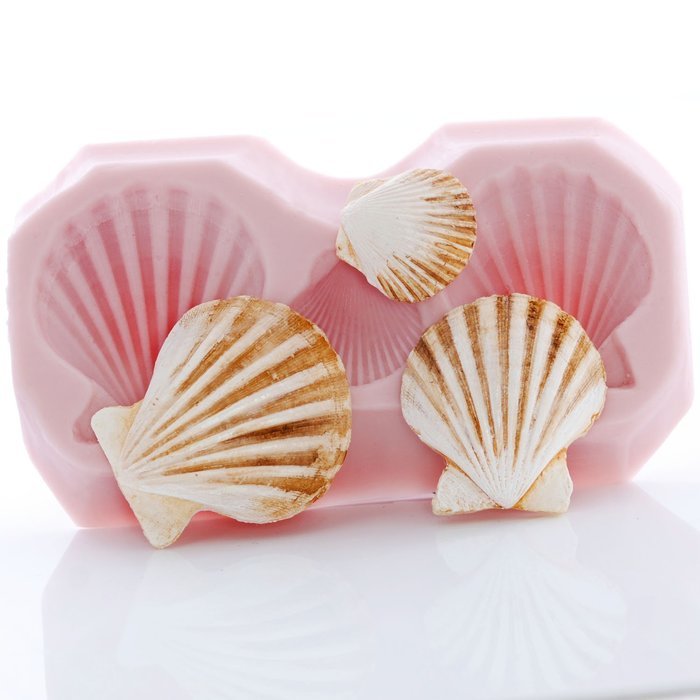 Seashell Silicone Mold Food Safe Fondant, Chocolate, Candy, Resin, Polymer Clay Mold, Soap N3