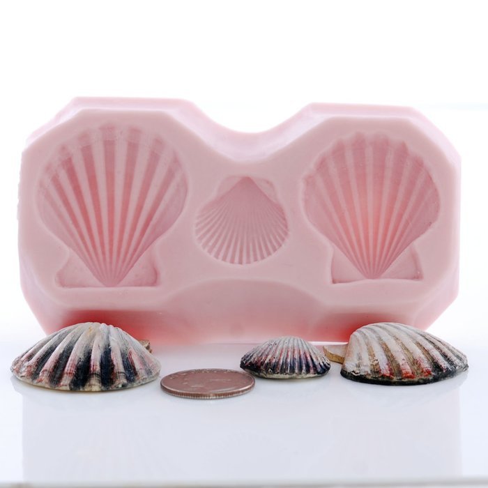 Seashell Silicone Mold Food Safe Fondant, Chocolate, Candy, Resin, Polymer Clay Mold, Soap N4
