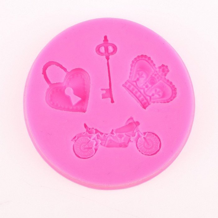 HT BAKEWARE | Crown and Motorcycle Silicone Mold N2