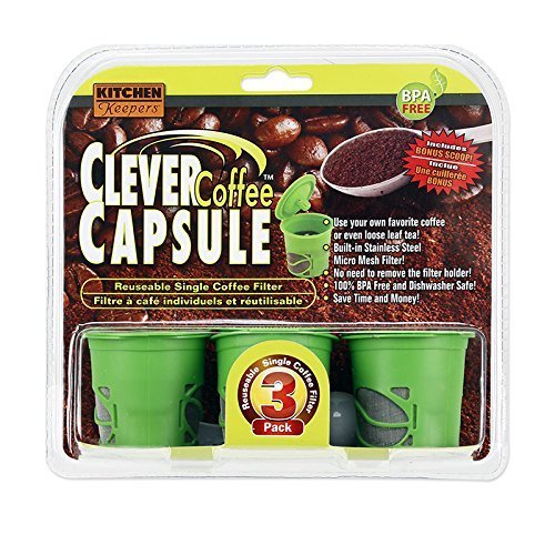 Clever Coffee Capsule Reusable Single Coffee Filter - 3 Pack - BPA Free