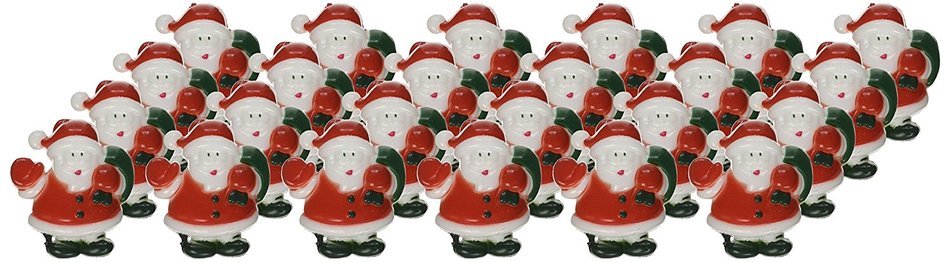 Oasis Supply - 24 Christmas Cupcake Cake Toppers plus Bonus 50 Free Fun Stickers (Penguin w/ Scarf Ring) N5