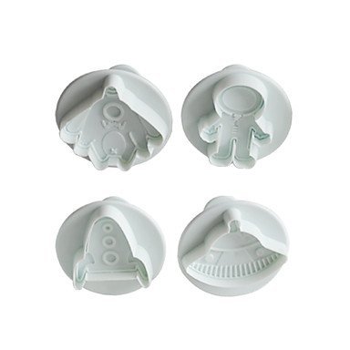 Y&XL&H Universe Space Robot 4 pcs Cookie Cutter Cupcake Pastry DIY Decorating Tools N3