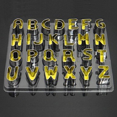 Y&XL&H Bakeware Stainless Steel 26PCS Letter Shaped Cookies Mold Cake & Cookie Cutters N4