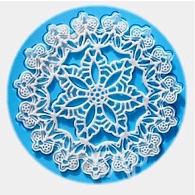 Y&XL&H Lace Fondant Cake Chocolate Resin Clay Candy Silicone Mold, L12.6cmW12.6cmH0.4cm(Color radom) N2