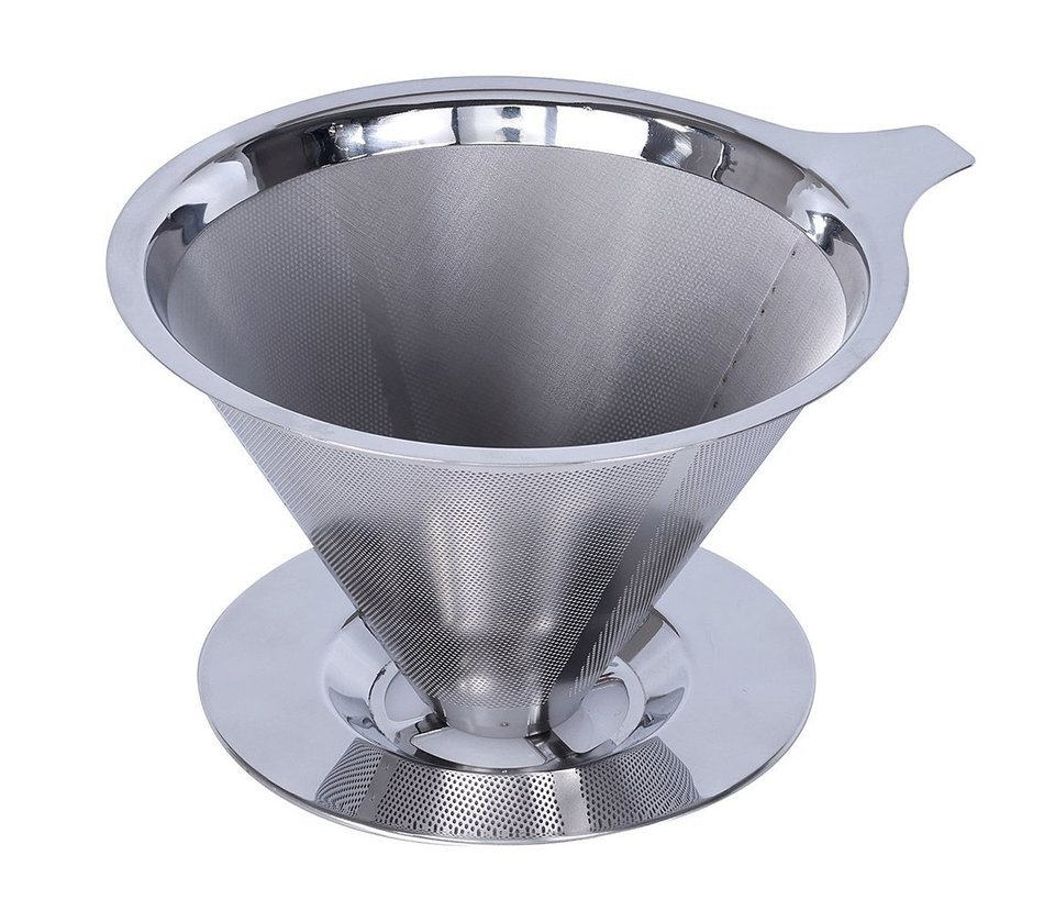 Stainless Steel Coffee Filter with Cup Stand,Reusable Paperless Pour Over Coffee Dripper and Measuring Coffee... N8