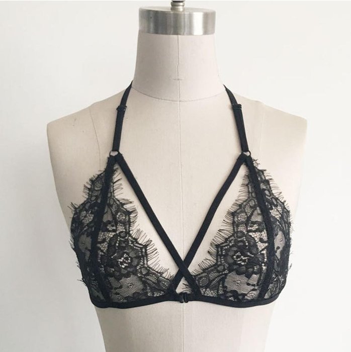 Bra Top ，Beautyvan Comfortable Fashion Women Hollow Translucent Underwear Sheer Lace Strap Lingerie Bra Top Bustier... N8