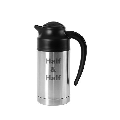 Service Ideas S2SN70HHET Steelvac Carafe, NSF, "Half & Half" Etched, 0.7 L