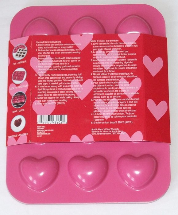Nordic Ware Heart Cake Pops Bakingg Pan N2