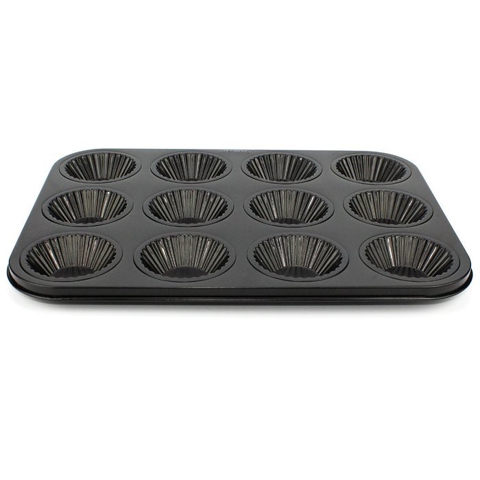 Ezeso 12-Cavity Nonstick Carbon Steel Egg Tart Mold Pan N2