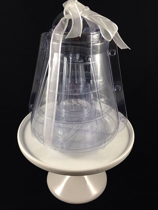 4 Tier Round Macaron Take Away Tower to Hold 35 Macarons N3