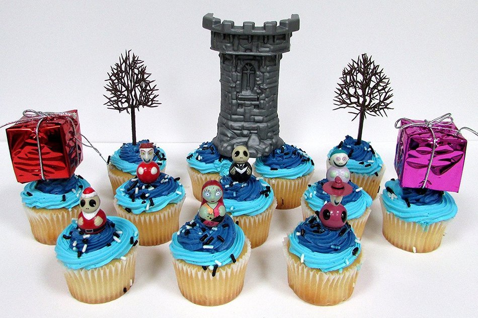 Nightmare Before Christmas Birthday Cupcake Topper Set N6