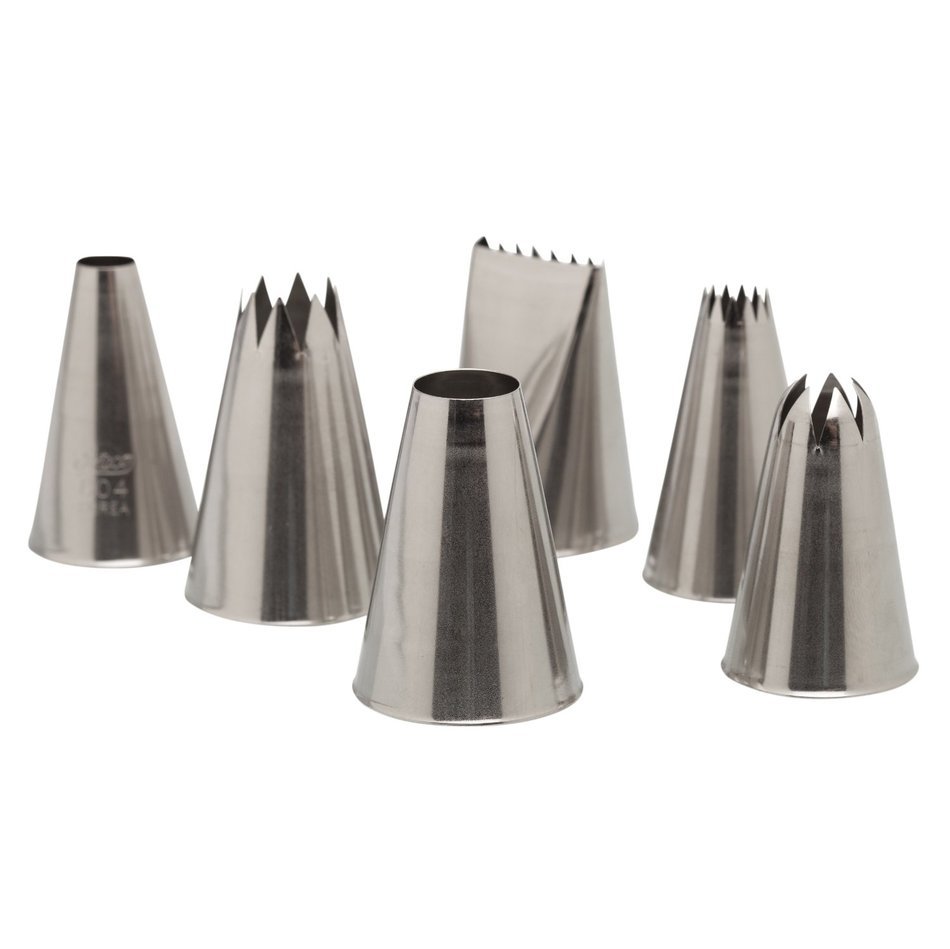Ateco 6-Piece Pastry Tube and Tips Set N2
