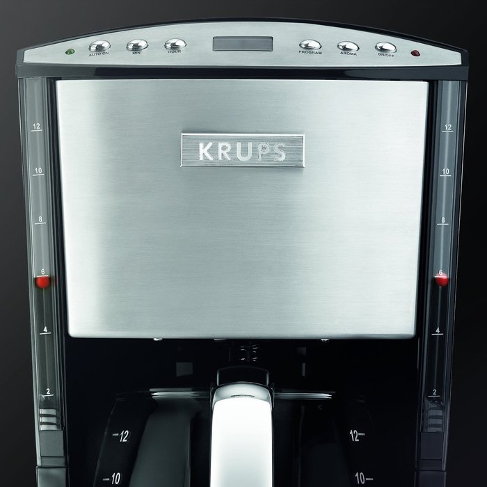 KRUPS KM720D50 - 12-cup Programmable Coffee Maker (Silver) (Certified Refurbished)