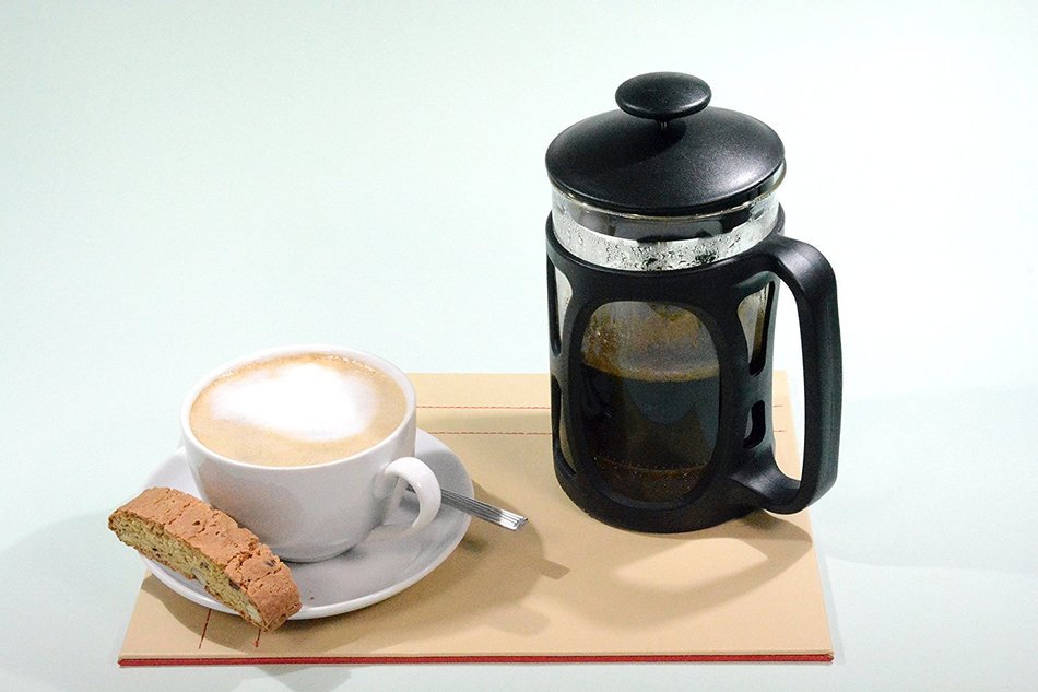Groovy Peppers, French Coffee Press, Heat-proof Glass & plastic, 27ounce (6 cups) Black N3