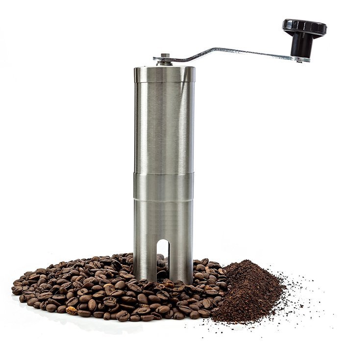 The Mibia Manual Coffee Grinder- Superior Burr Design for Consistently Brewing Espresso, Pour Over, French Press... N7