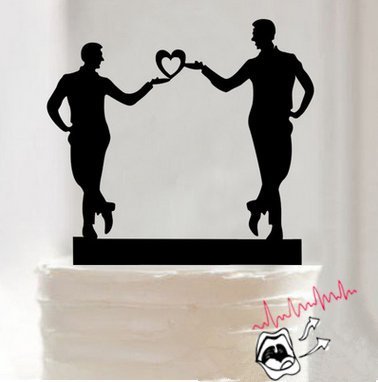 Mr & Mrs Bride and Groom Silhouette Wedding Cake Topper Pick COVERED WITH A PROTECTIVE LAYER WHICH SHOULD BE TORN... N19