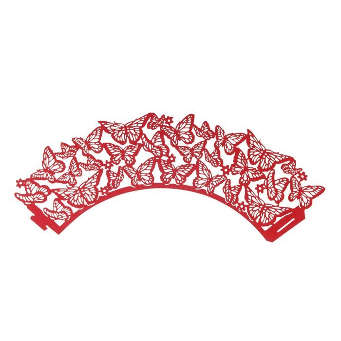 UNIQLED Pack of 50 Dancing Butterfly Filigree Bake Cake Paper Cups Little Vine Lace Laser Cut Liner Cupcake Wrappers... N13