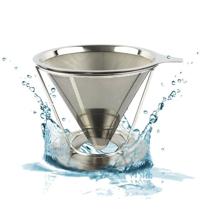BLACK FRIDAY SALE - Reusable Pour Over Coffee Filter &ndash; Best Paperless Coffee Dripper with Double Layer Fine Mesh...