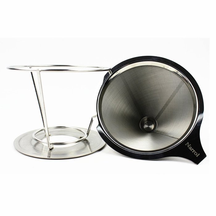 BLACK FRIDAY SALE - Reusable Pour Over Coffee Filter &ndash; Best Paperless Coffee Dripper with Double Layer Fine Mesh... N3
