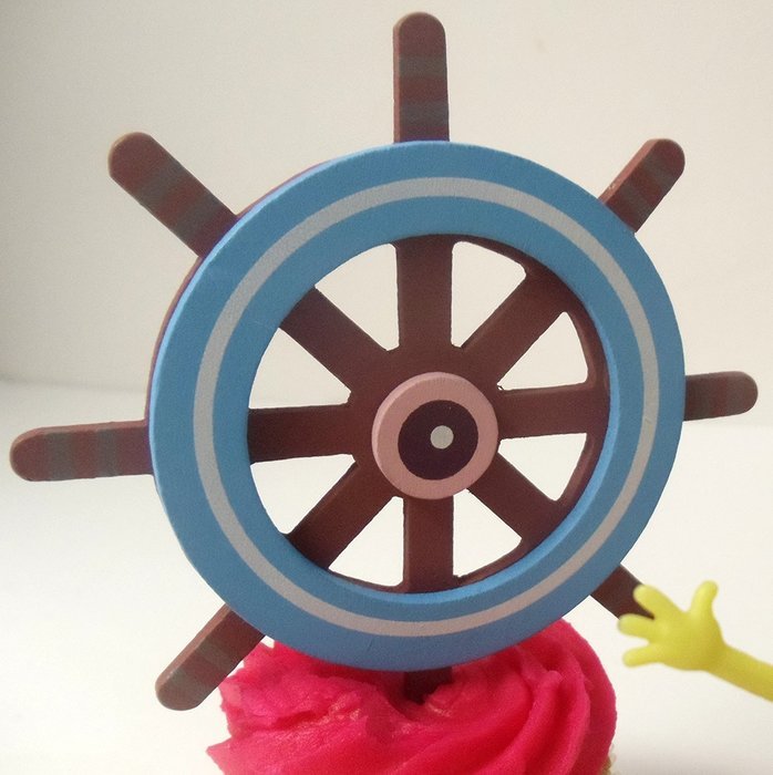 Spongebob SquarePants 11 Piece Birthday Cupcake Topper Set Featuring 2" to 3" Cupcake Toppers of Squidward, Sandy... N4