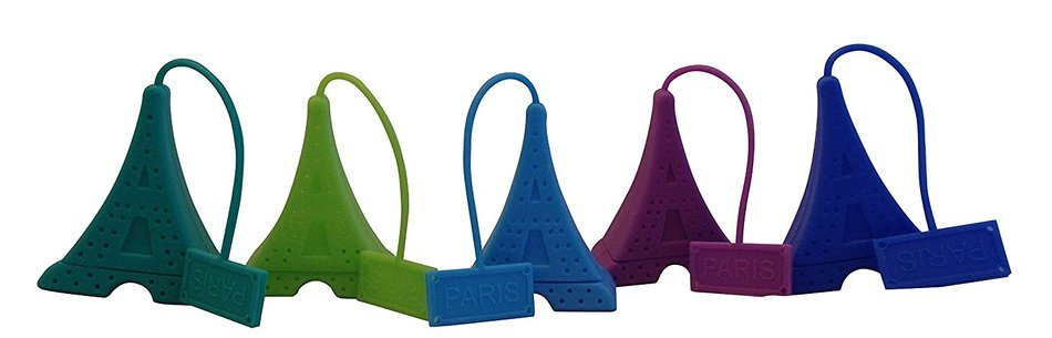 Springtime in Paris Tea Infuser set of Four - 2 Eifell towers and 2 umbrellas - 4 different colors in each pack... N4