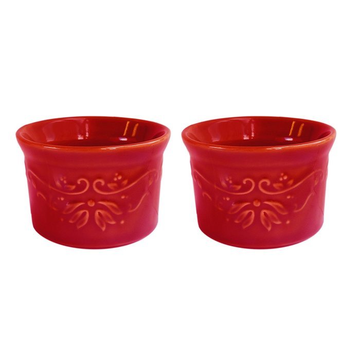 American Atelier 6242-2RAM Bargello Ramekins (Set of 2), Red