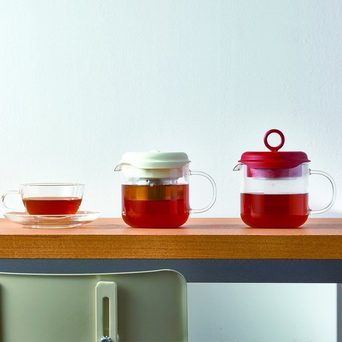 Hario PTM-35-OW Pull-Up Tea Maker, Off-White N3