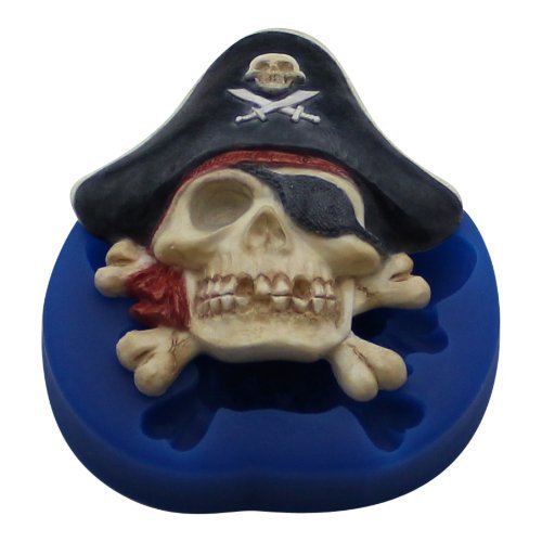 First Impressions Molds MN306 Silicone Mold, Pirate Skull N2
