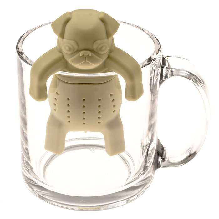 Wishstone Mr and Miss Pug Tea Infuser Set of 2 - Good Addition To Mister Manatee Infuser , Deep Tea Scuba Diver...