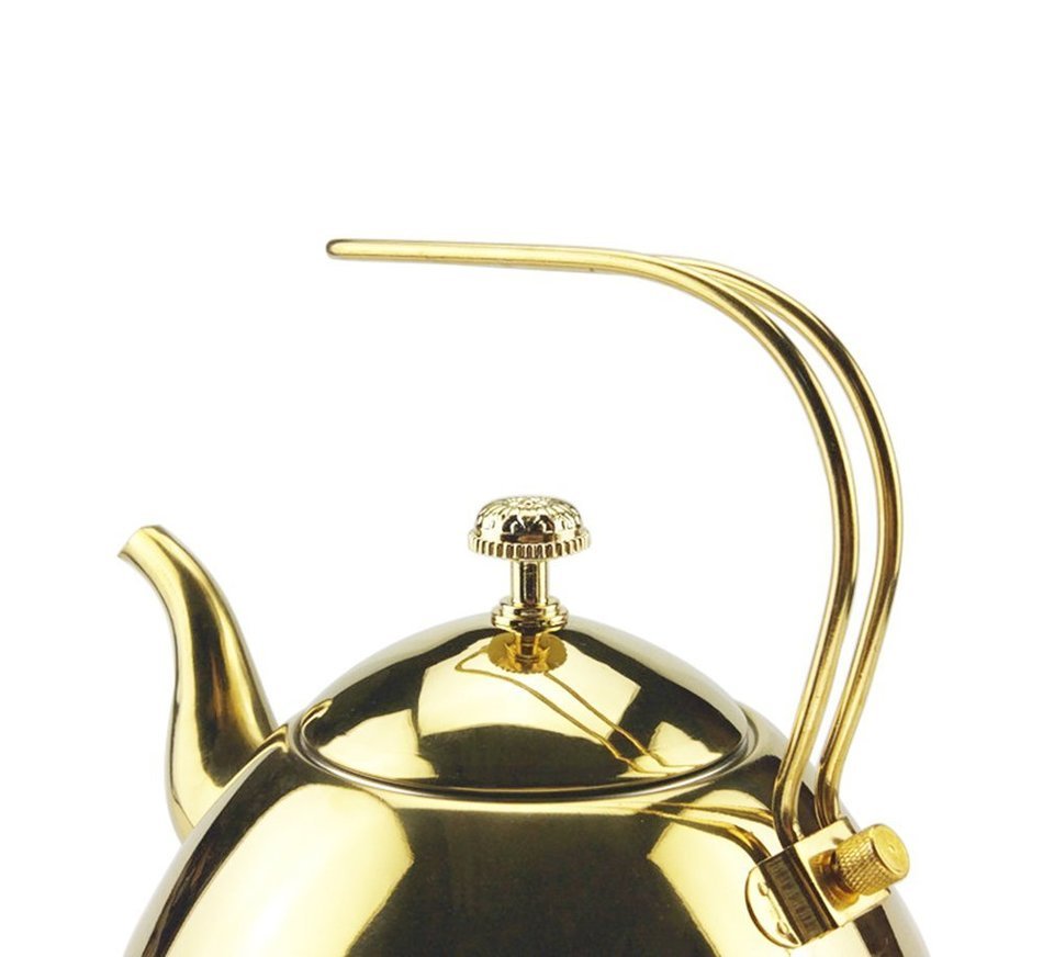 Tea Kettle CHANMOL 50oz Stainless Steel Tea Pot with Infuser Filter Arc Handle ,Best Polished Espresso Coffee... N2