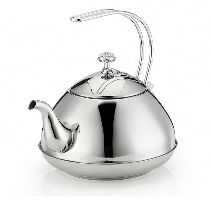 Tea Kettle CHANMOL 50oz Stainless Steel Tea Pot with Infuser Filter Arc Handle ,Best Polished Espresso Coffee... N3