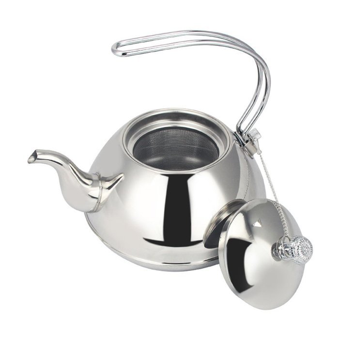 Tea Kettle CHANMOL 50oz Stainless Steel Tea Pot with Infuser Filter Arc Handle ,Best Polished Espresso Coffee... N4