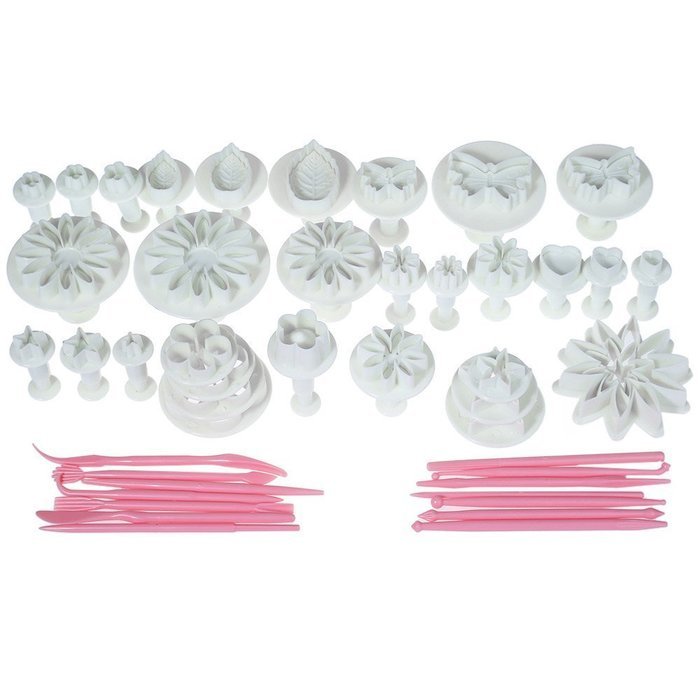 YUFENG 47 in 1 Kitchen Baking Molding Kit Sugarcraft Making Mould for Cookie Cake Decoration N4
