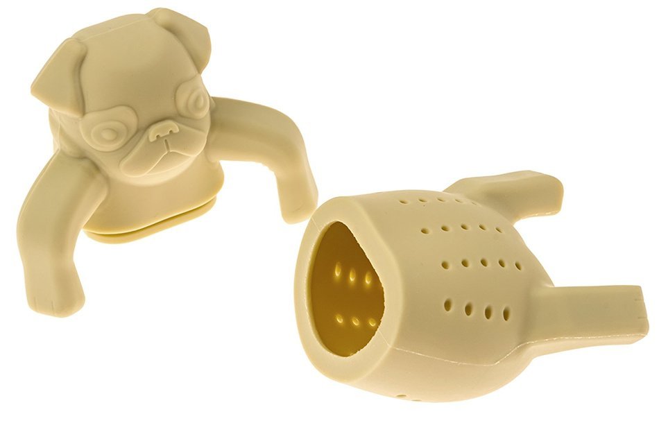 Wishstone Mr and Miss Pug Tea Infuser Set of 2 - Good Addition To Mister Manatee Infuser , Deep Tea Scuba Diver... N4